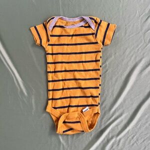 Gerber Yellow and Blue Striped Onesie